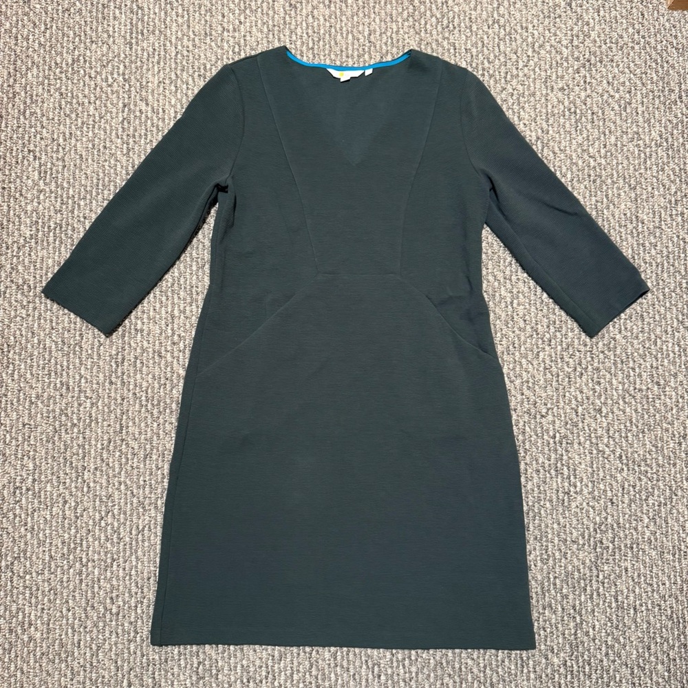 Boden Bronte Ottoman Green Dress - Picture 3 of 10